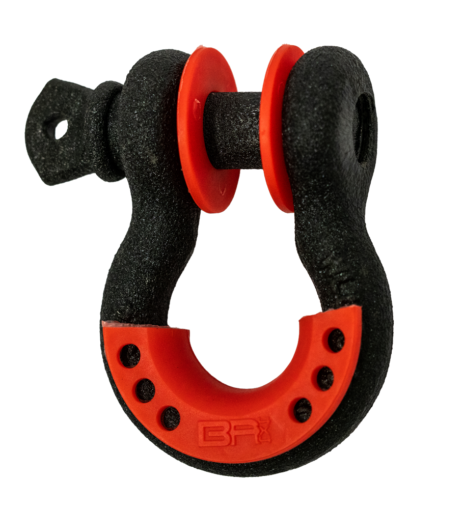 3/4 BLACK D-RING WITH ISOLATORS (SINGLE)