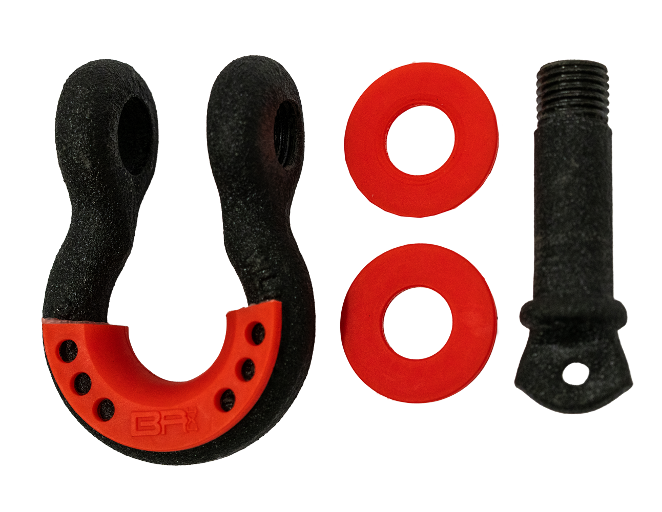 3/4 BLACK D-RING WITH ISOLATORS (SINGLE)