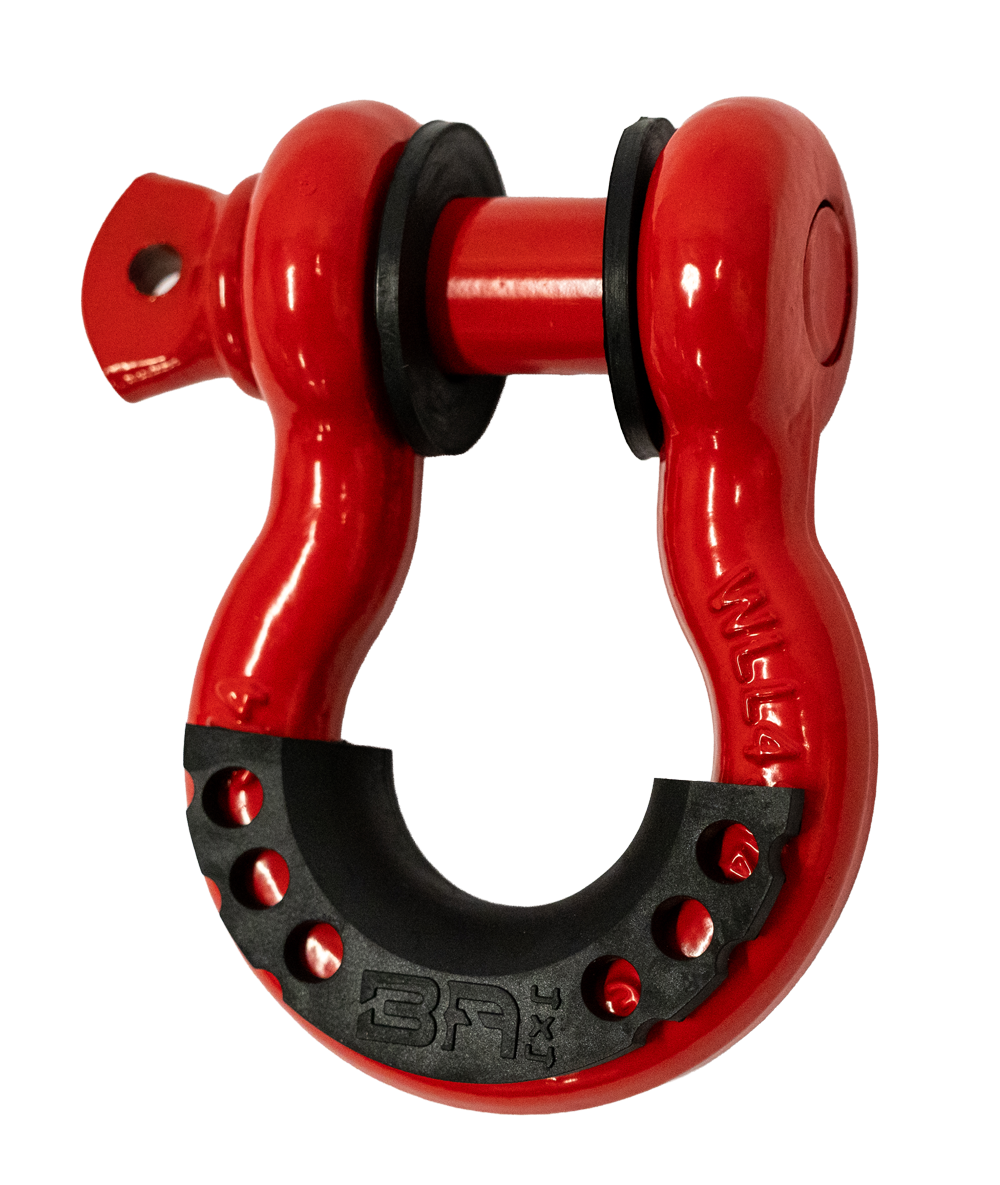 3/4 RED D-RING WITH ISOLATORS (SINGLE)