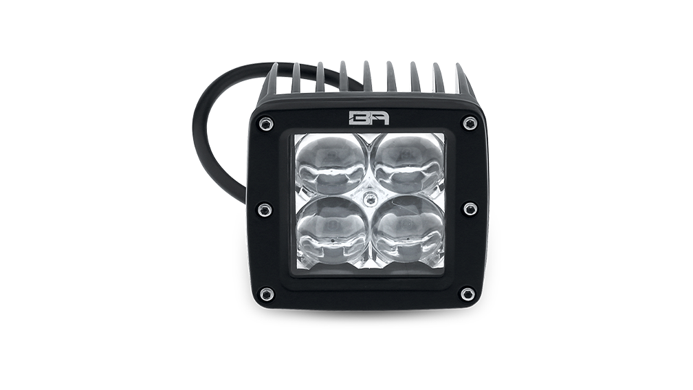 CUBE LED LIGHT SPOT PAIR WITH WIRE HARNESS