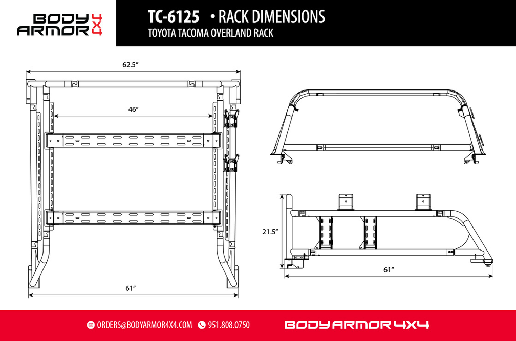 2005-2023 TOYOTA TACOMA OVERLAND RACK